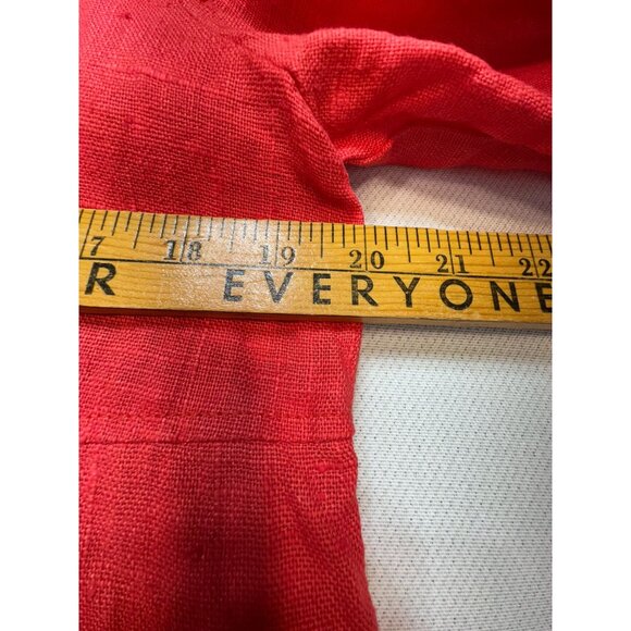 Harve Bernardo Holtzman Collection 100% Linen Two-Piece Set Size 12/14 Coral - Picture 5 of 16